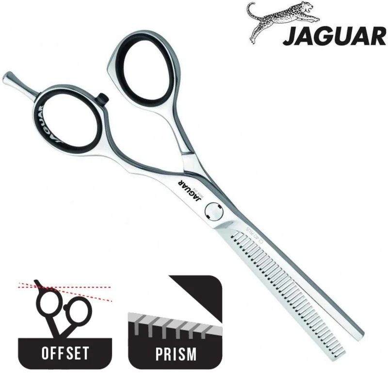 Jaguar Forbici sfoltitrici per capelli offset per mancini Silver Line CJ 40 Plus