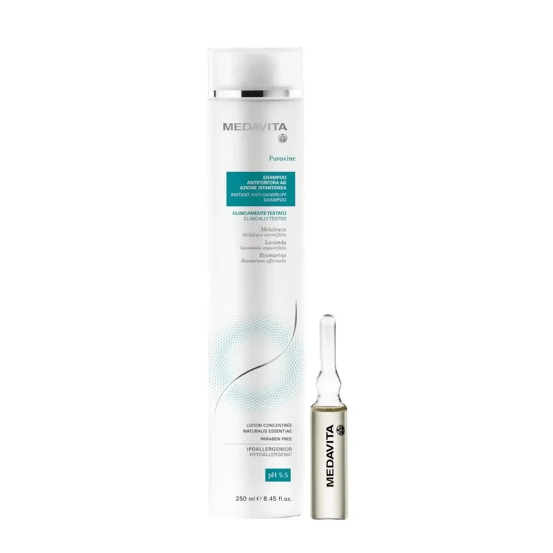 Medavita Puroxine Shampoo Antiforfora 55ml - Azione Istantanea per Forfora Secca e Grassa