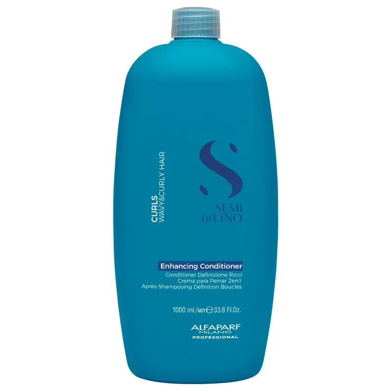 Alfaparf Semi di Lino Enhancing Conditioner 1000ml - Balsamo Definizione per Capelli Ricci e Mossi