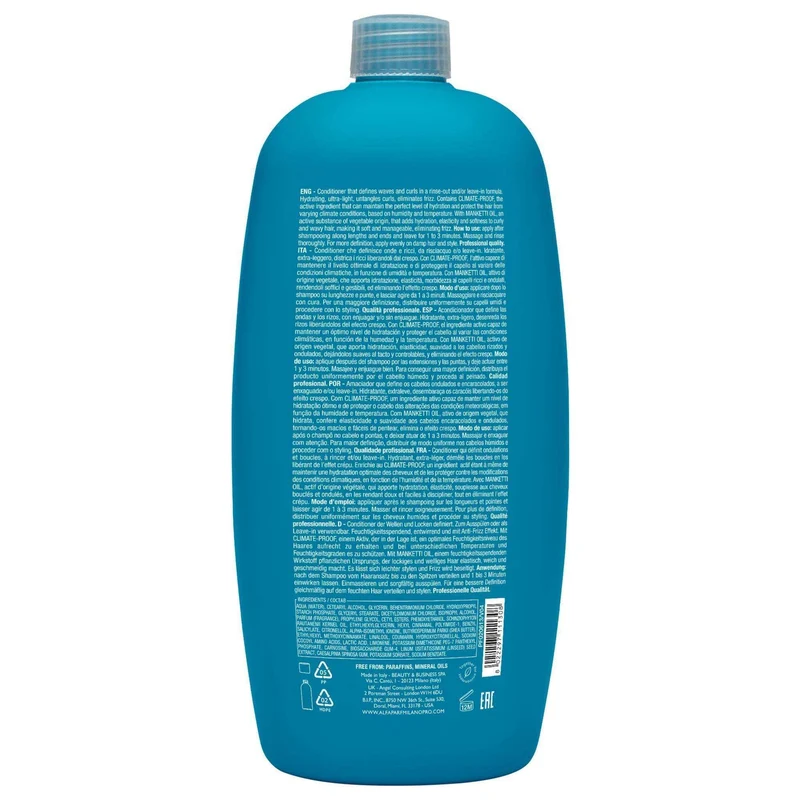 Alfaparf Semi di Lino Enhancing Conditioner 1000ml - Balsamo Definizione per Capelli Ricci e Mossi